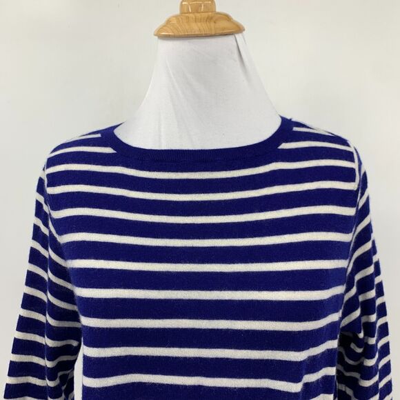 Demylee NY Cashmere Sweater Womens M Medium Anthropologie Striped Pullover *READ - Picture 3 of 15